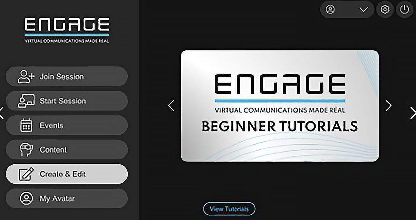 Engage Content Editor Course Home Screen